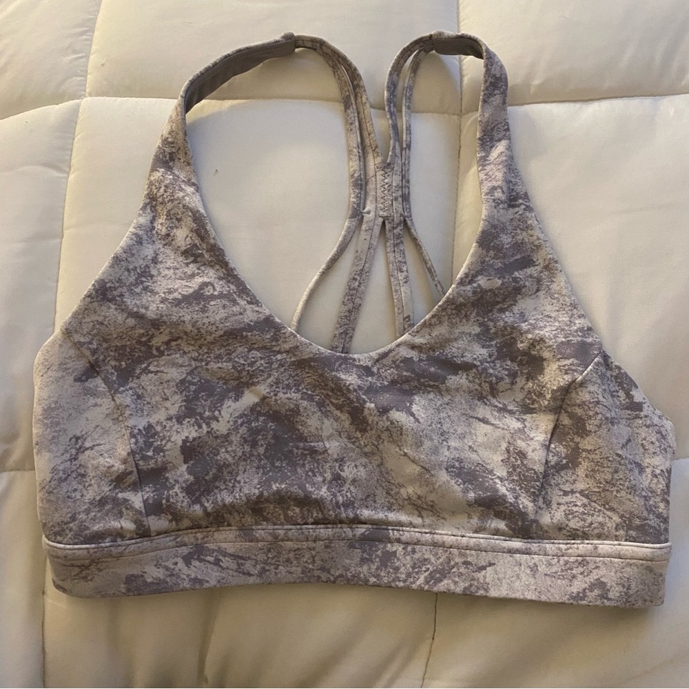 Lululemon Athletica Gray Marble Sports Bra